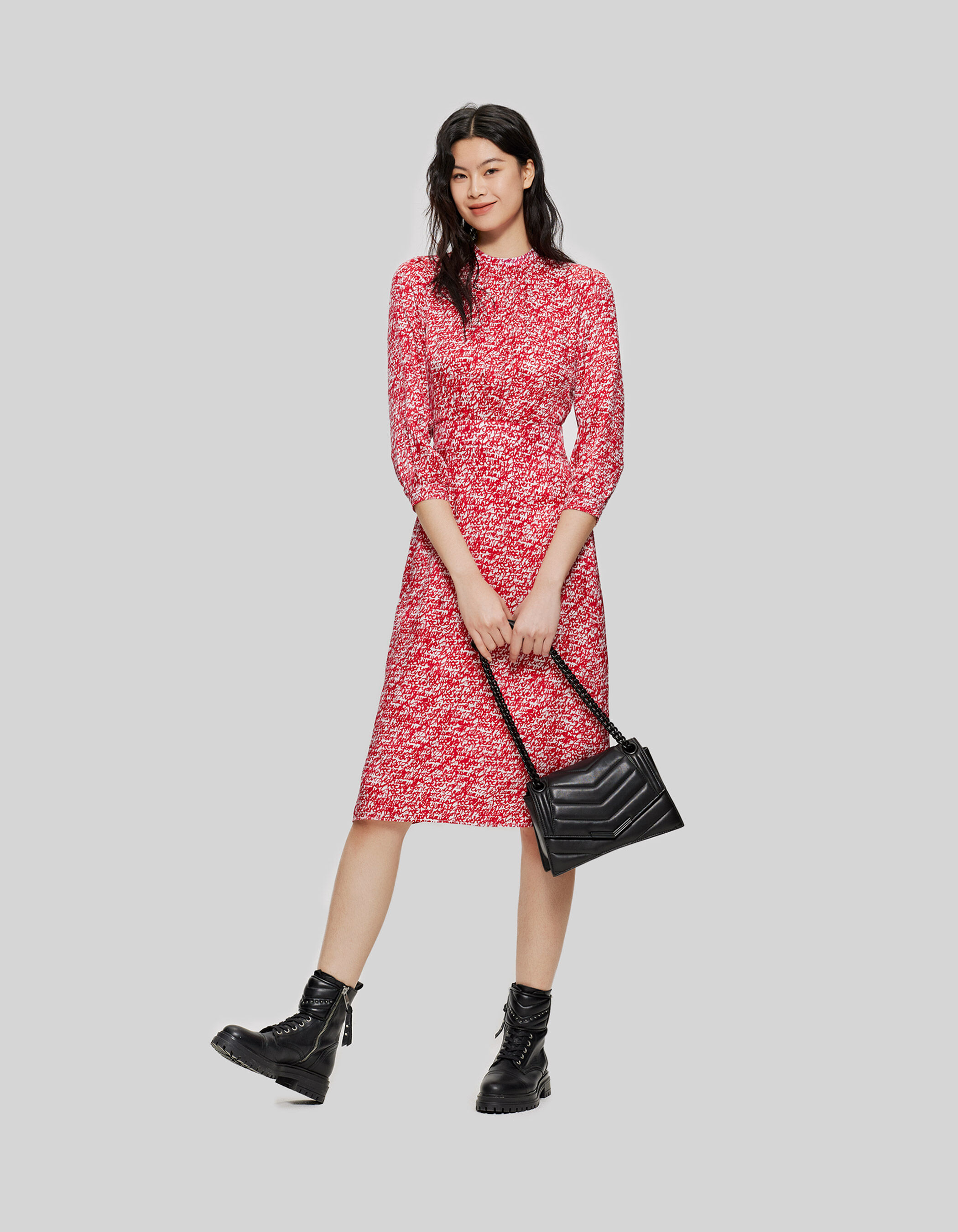 Robe rouge ikks femme sale