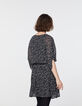 Tailliertes Damenvoilekleid mit Wavy-Print-3
