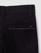 Boys' black chino shorts with saddle stitched pockets-5