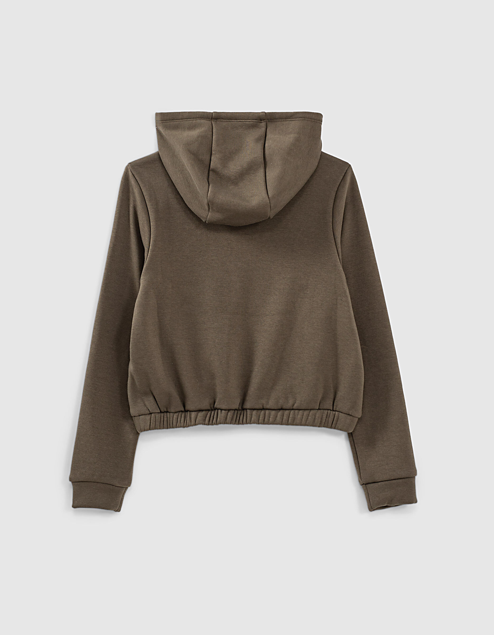 Girls khaki hoodie top