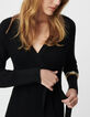 Robe longue en maille ceinturée Femme-2 Robe longue en maille ceinturée Femme-2