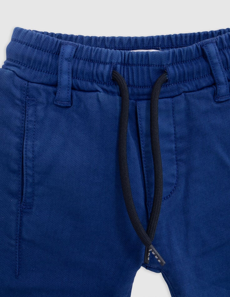 Baby boy's comfort blue elasticated waist upcycled jeans-2