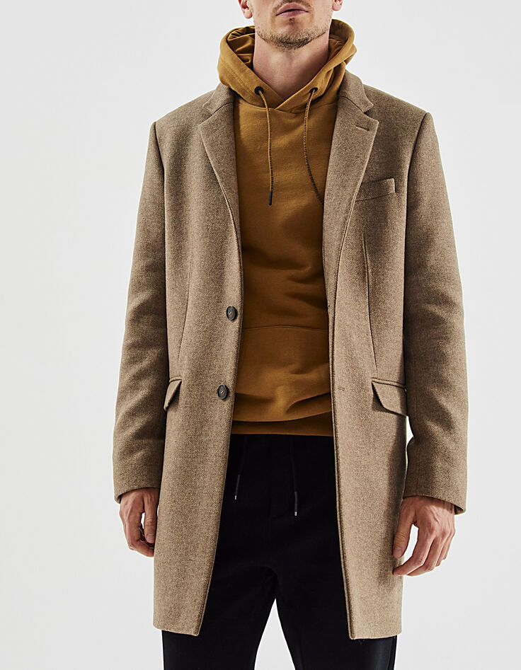 Men’s light brown straight coat-6