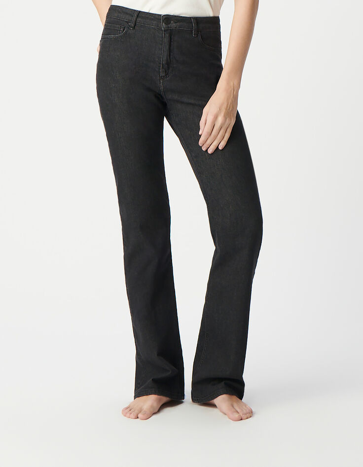 Jean bootcut noir d&eacute;lav&eacute; Femme-2