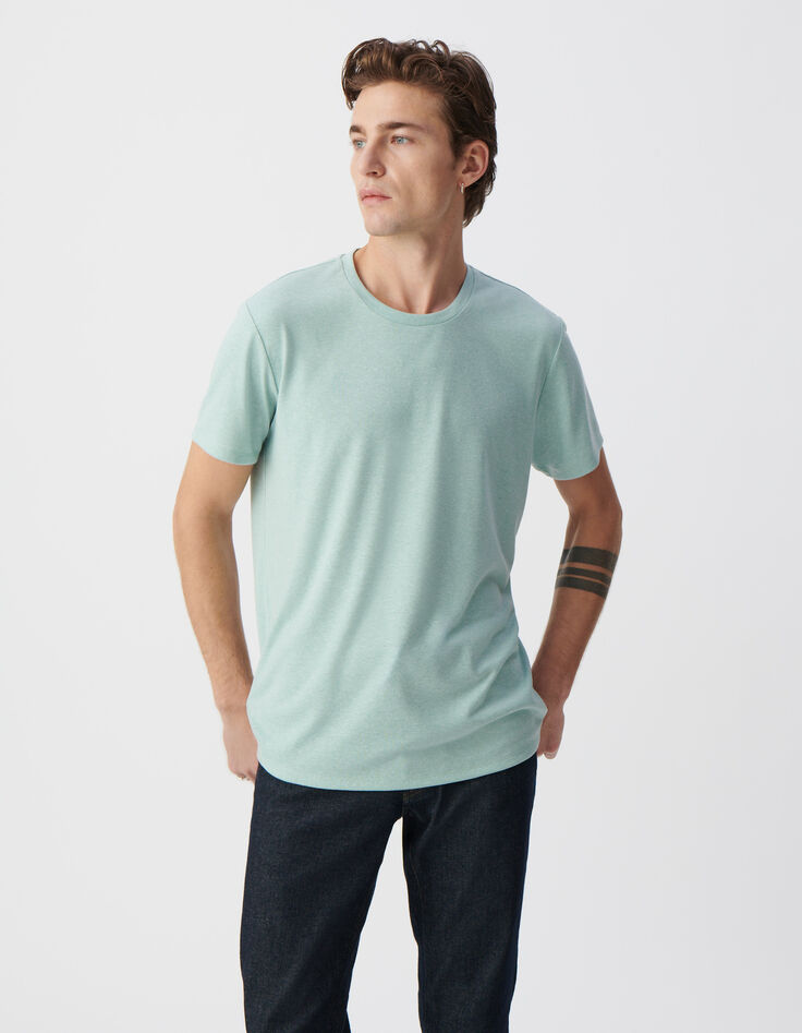 Men’s celadon hemp blend DRY FAST T-shirt-2