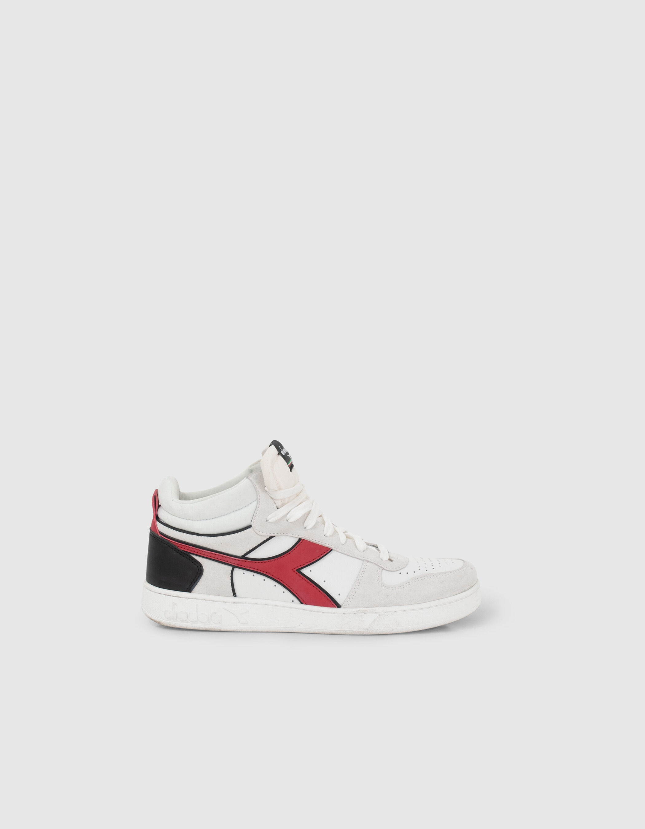Unisex white grey and red IKKS X DIADORA trainers