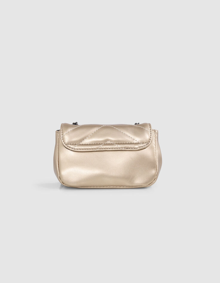 Bolso dorado acolchado niña-3