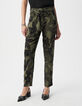 Paperbag broek kaki LENZING™ ECOVERO™ maxi jungle Dames-2