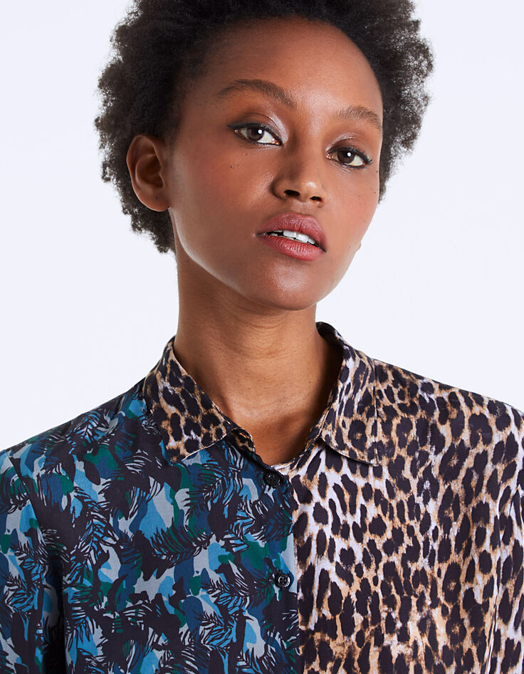 Women’s leopard and jungle print viscose shirt-7