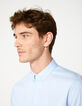 Chemise rayée bleue homme-10