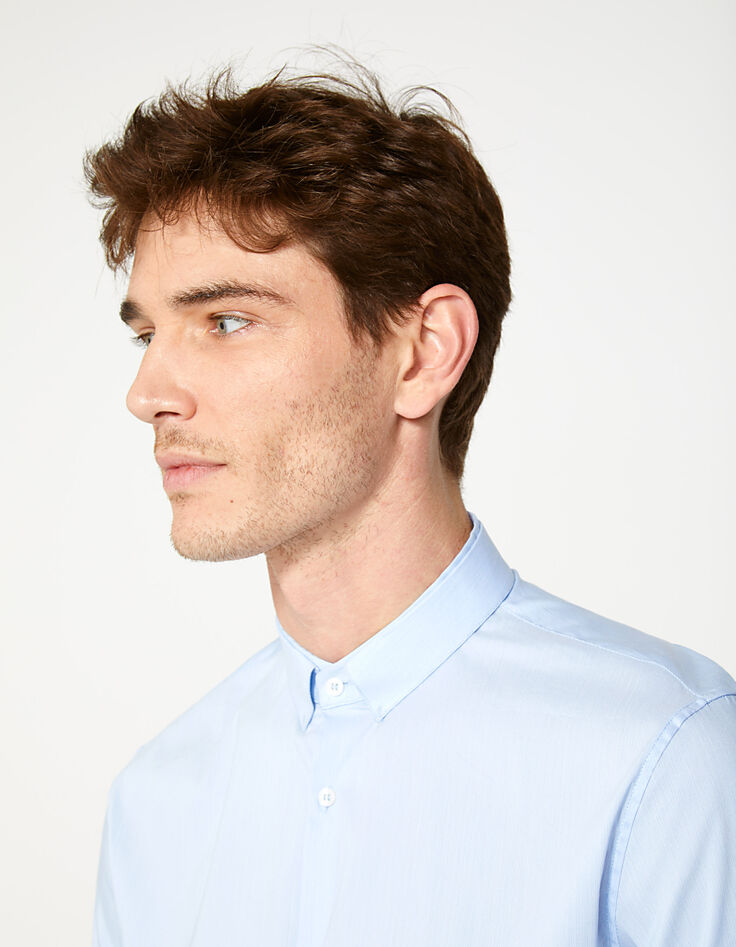 Chemise rayée bleue homme-10 Chemise rayée bleue homme-10