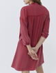 Robe courte rouge délavé Lenzing™ Lycocell™ Femme-3