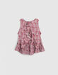 Top fucsia floral niña-2