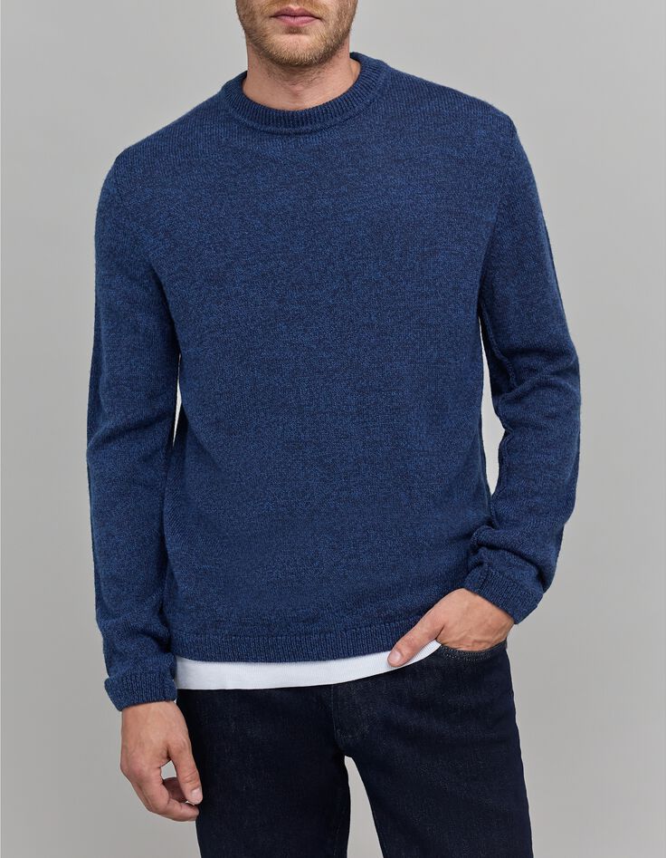 Jersey de punto cobalto para hombre-1