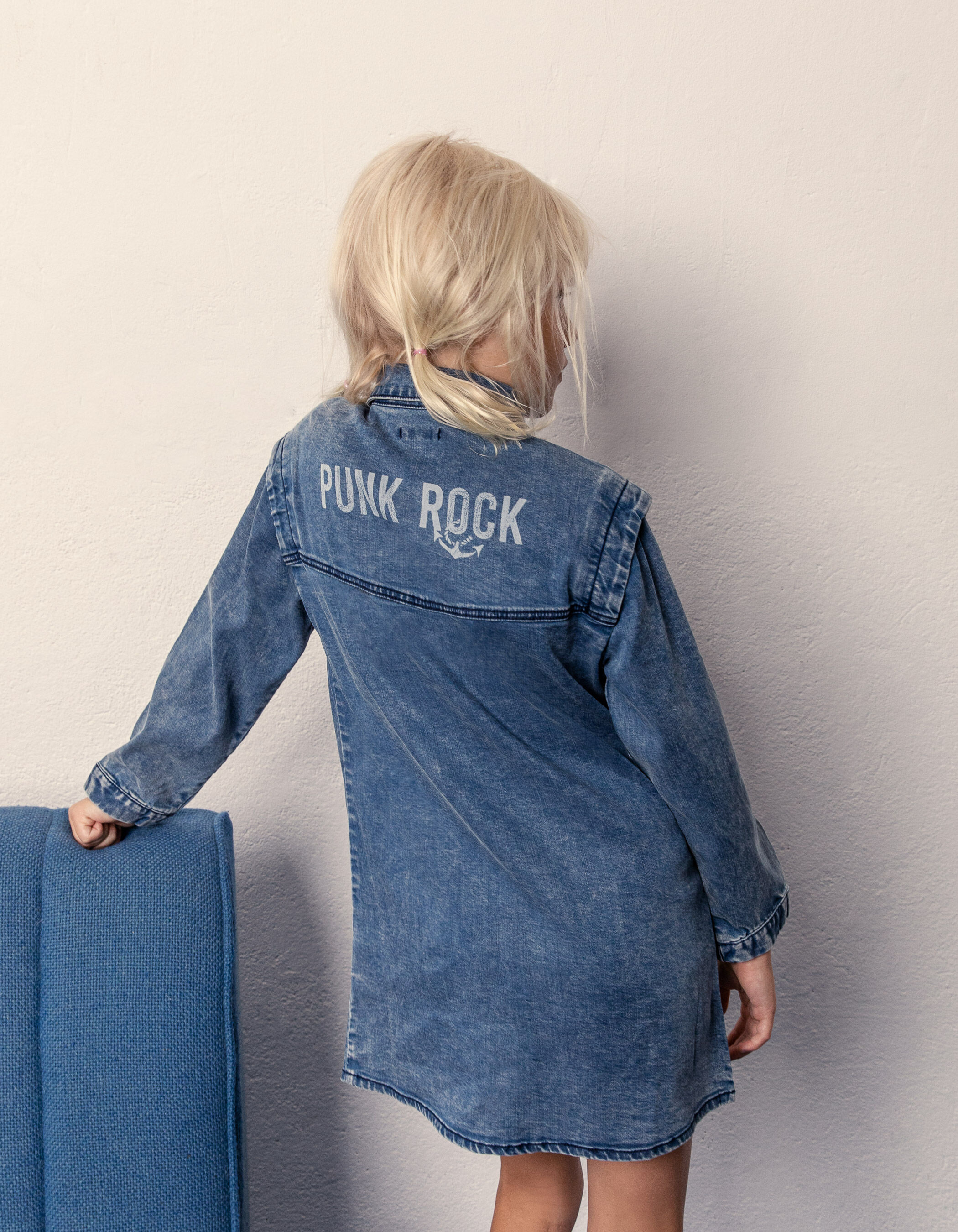 Girls denim shirt store dress