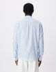 Chemise regular bleue Lyocell&reg; motif rayures Homme-4
