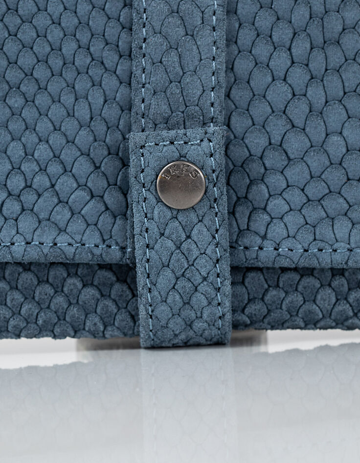The Trader black snakeskin- effect leather wallet-3