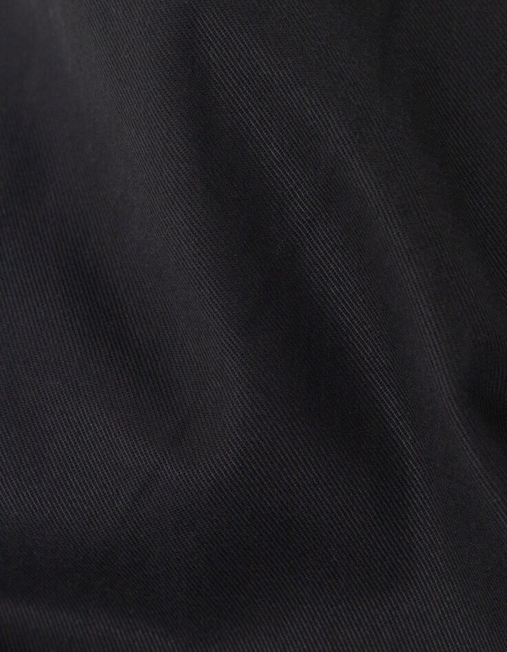 Pantalon LARGE noir à pinces fille-8