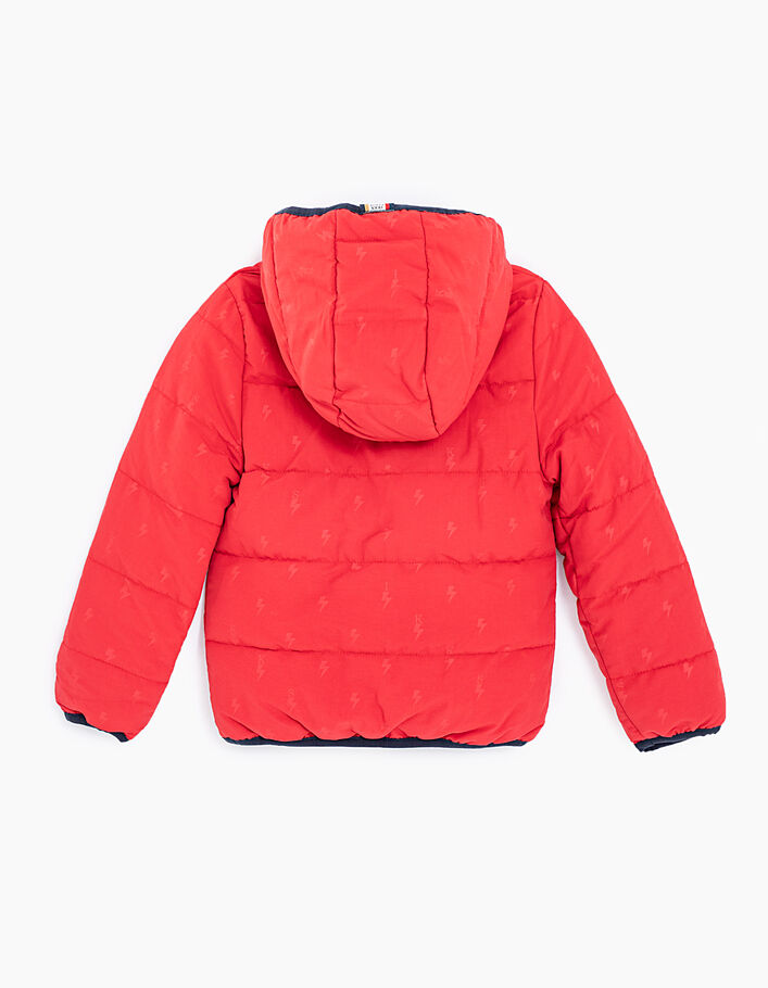 Boys’ red and navy #IKKSplay# reversible padded jacket - IKKS