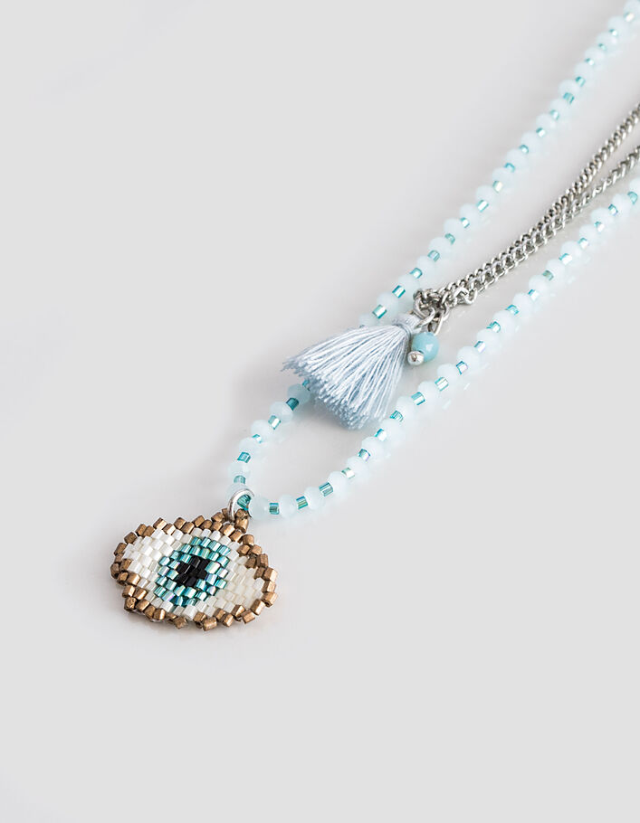 Women’s 2-row necklace, eye pendant - IKKS