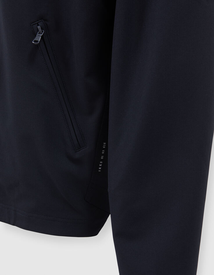 Cazadora azul marino ligera capucha hombre-7