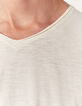 Tee-shirt L'Essentiel naturel chiné à col V Homme-3