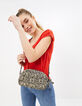 I.Code black Paisley print quilted bag-4