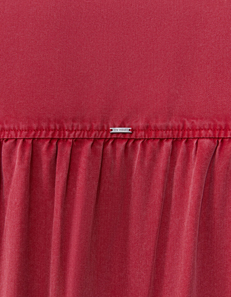 Robe courte rouge délavé Lenzing™ Lycocell™ Femme-6
