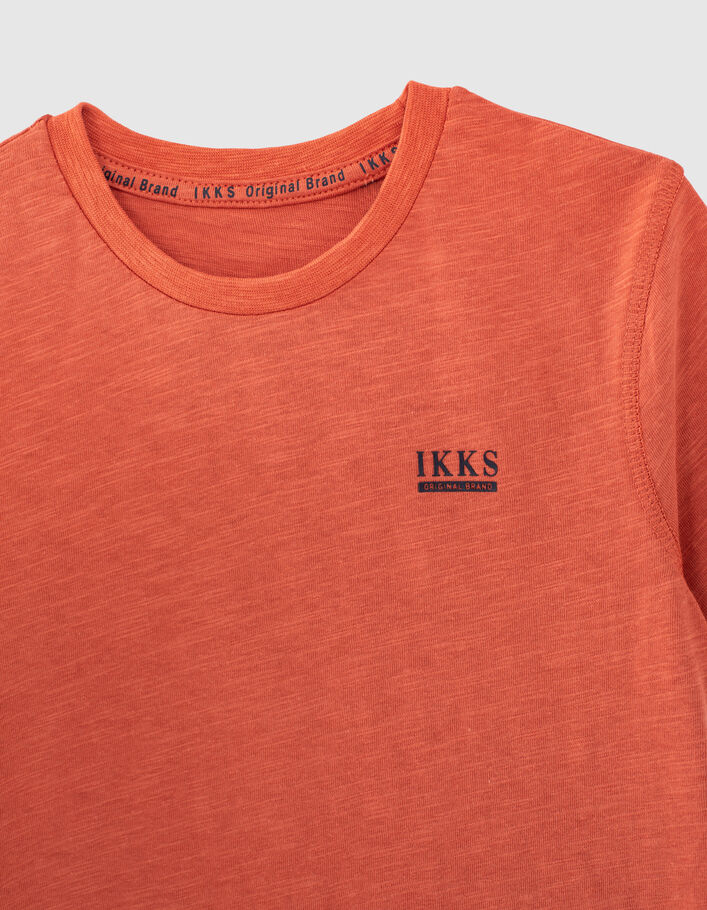 T-shirt corail Essentiel en coton bio garçon - IKKS