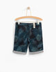 Navy bermuda bladprint -3