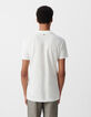 Men&rsquo;s off-white cotton modal polo shirt-4