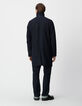 Men's blue trench coat with removable facing-3