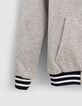 Jungenwendebomberjacke in Marineblau und Grau-7