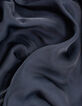Women's crumpled recycled navy blouse with eyelet and stud decoration-4