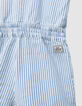 Combishort en jean blanc rayures bleues fille-7