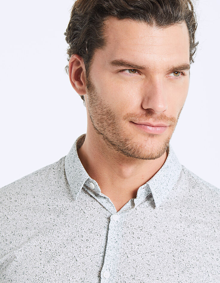 Camisa slim Liberty flores blue green Hombre-2