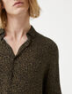 Hellkhaki REGULAR-Herrenhemd mit Blumen-Camouflageprint-3