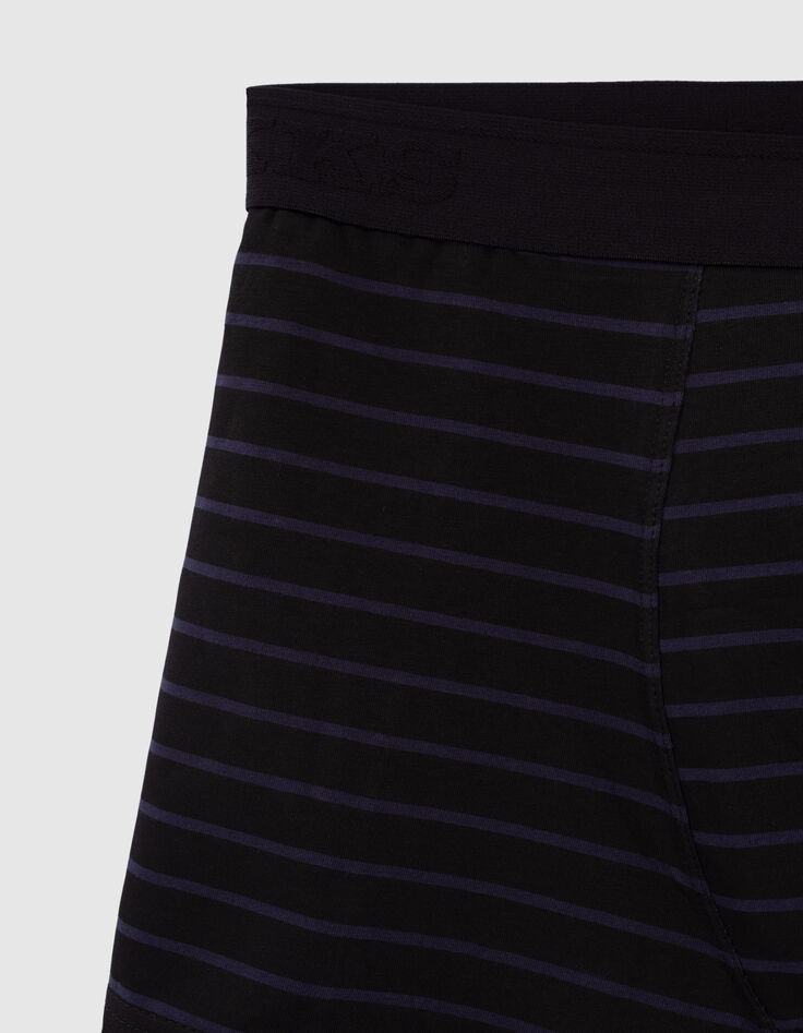 Men’s navy and black striped boxers-4