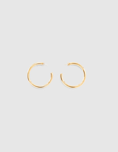 Boucles d'oreille créoles doré femme - IKKS