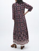 Lange jurk bohemian print dames-2