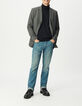 Veste de costume grise motif carreaux Homme-2