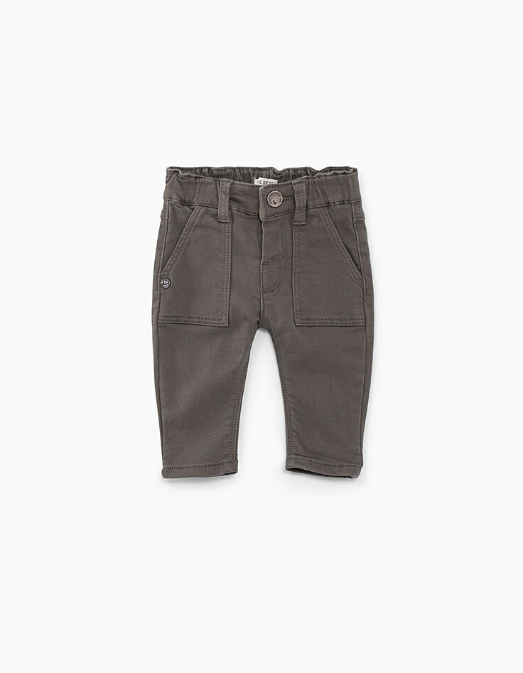 Pantalón verde army punto knitlook bebé niño -2