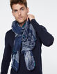 Chèche marine motifs fleurs et dragons Homme-2