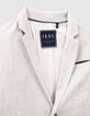 Veste de costume beige ray&eacute;e gar&ccedil;on-3