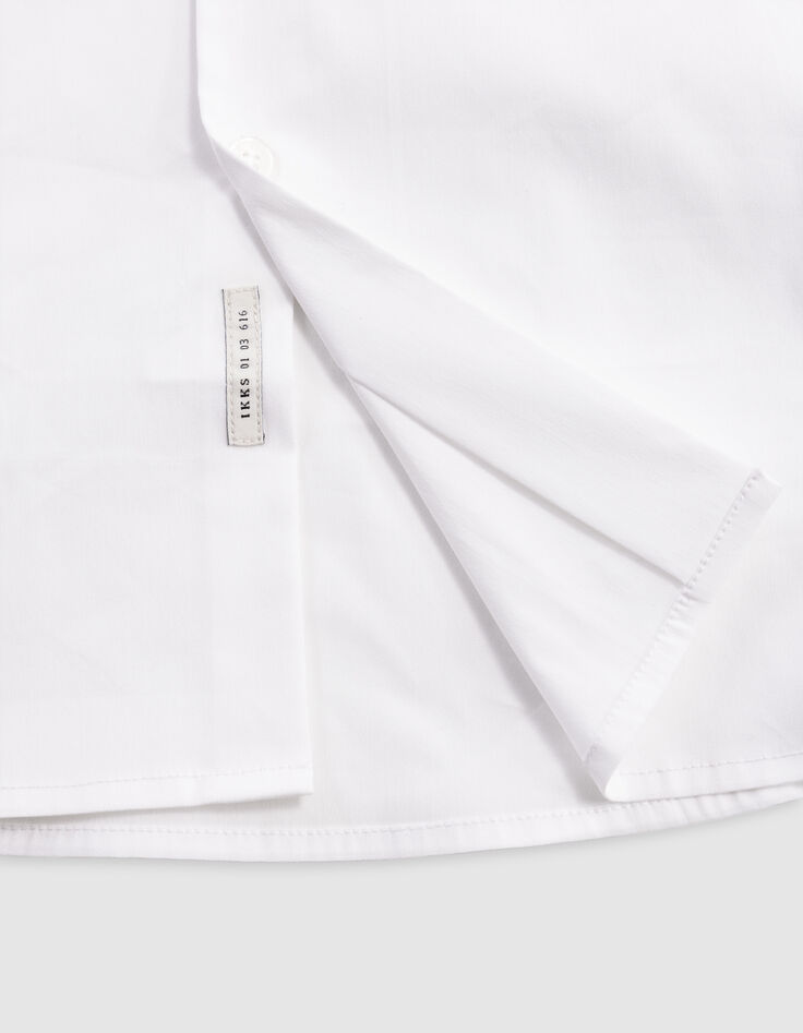 Chemise SLIM blanche en popeline Homme-7