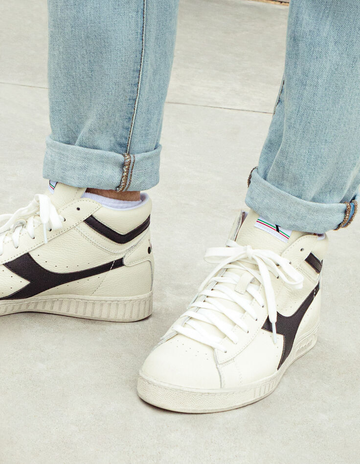 Zwarte sneakers IKKS x Diadora GAME L HIGH WAXED Heren-1