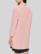 Halflange roze mantel Dames-3