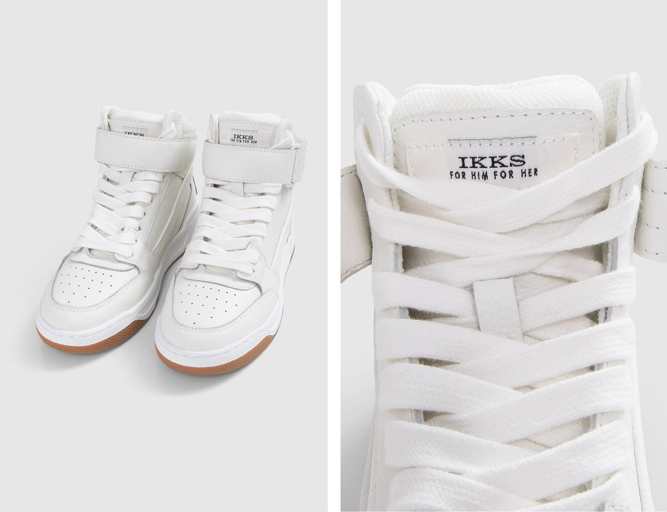 Gender Free-Sneakers blanches cuir Mixte - IKKS-3
