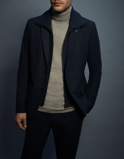 Veste de costume anthracite rayures tennis Homme
