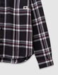 Chemise carreaux grise capuche amovible garçon-7
